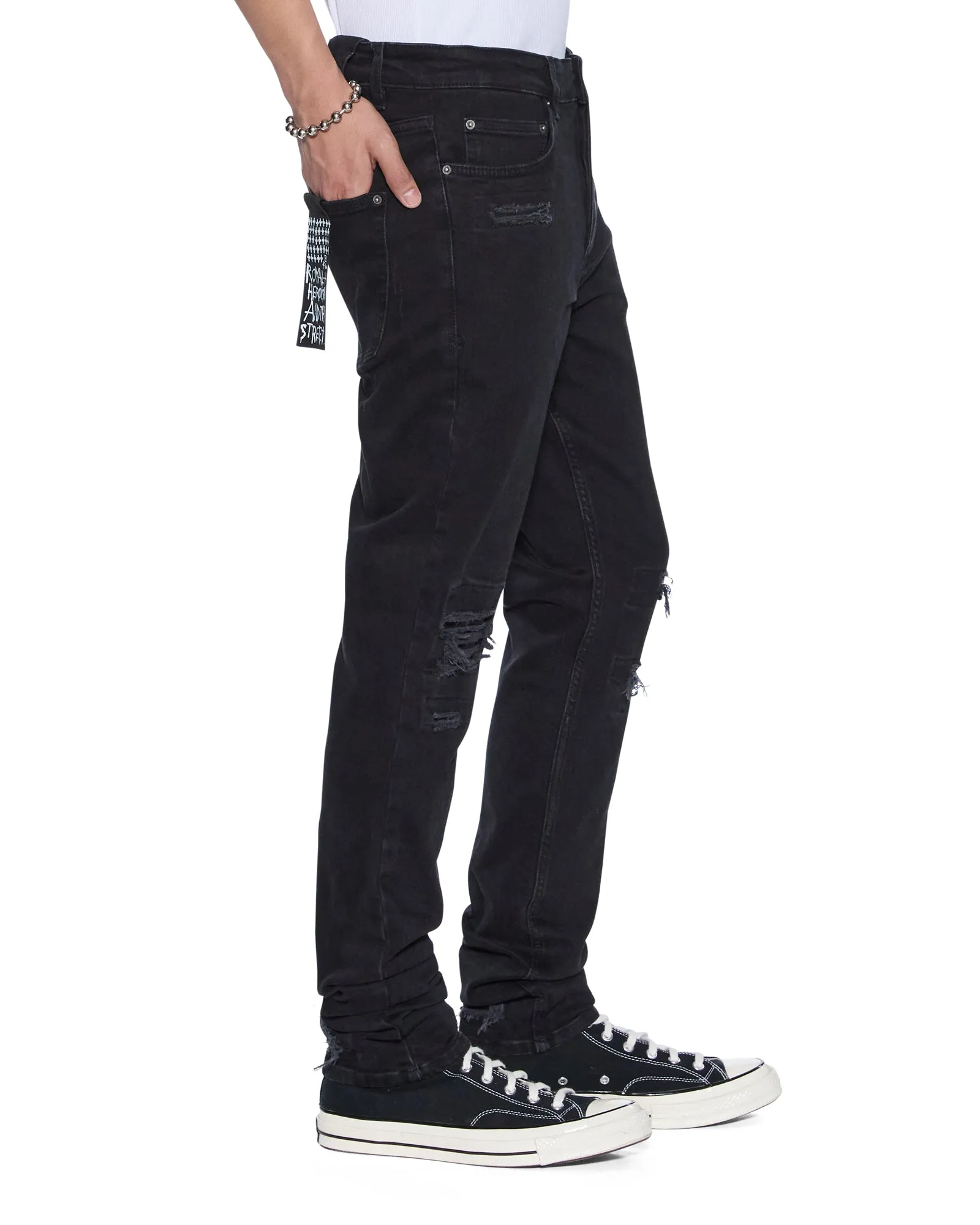 slim fit Plain Comfort CHITCH BONEYARD BLACK