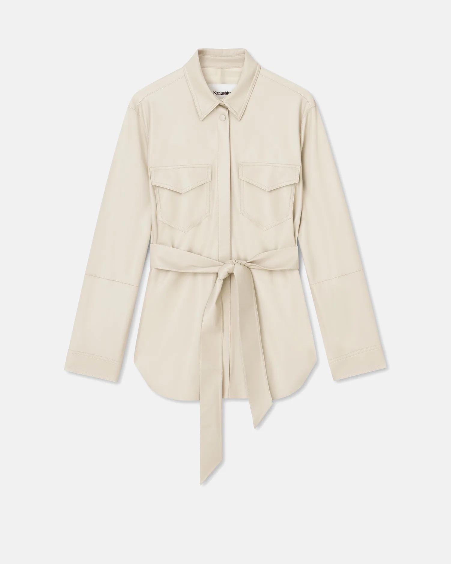 Trendy Fit Artha - Okobor? Alt-Leather Shirt - Creme