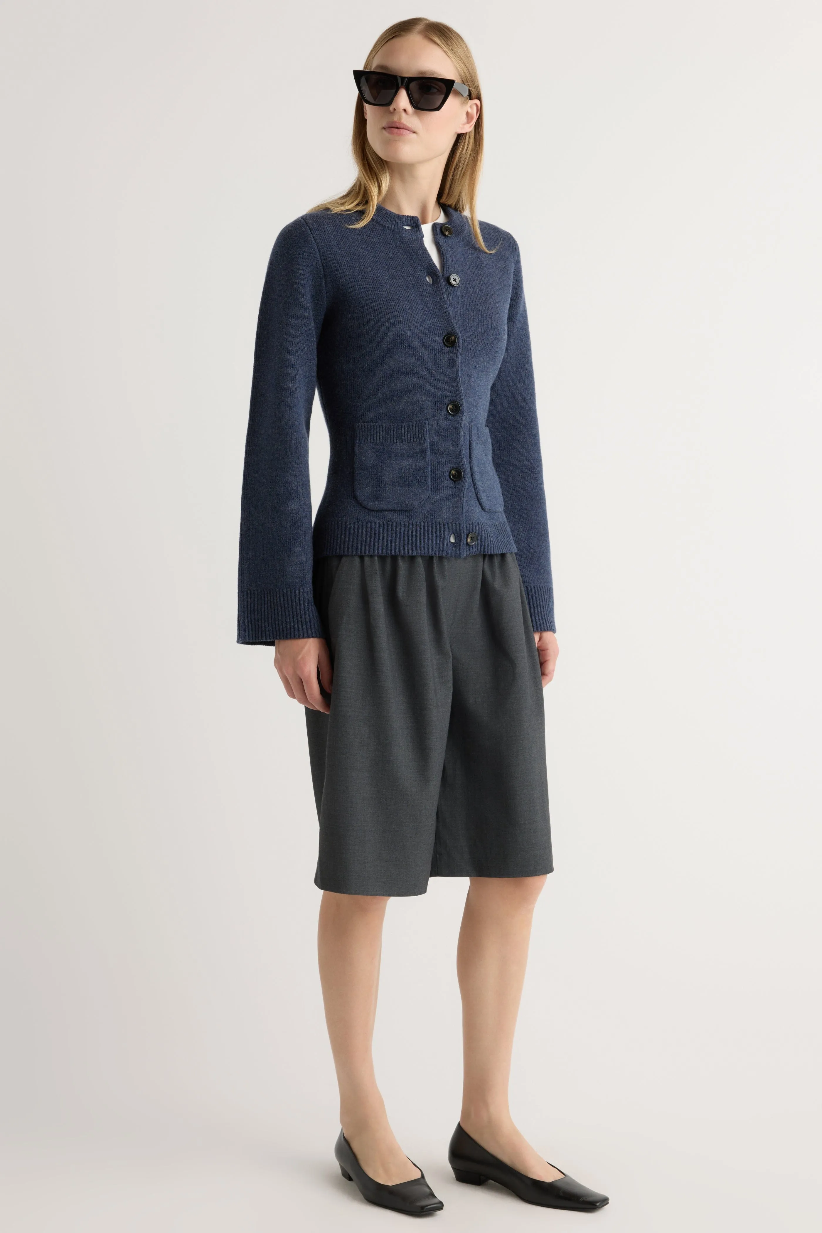 Eames Organic Cotton-Wool Cardigan Relaxed Outfit