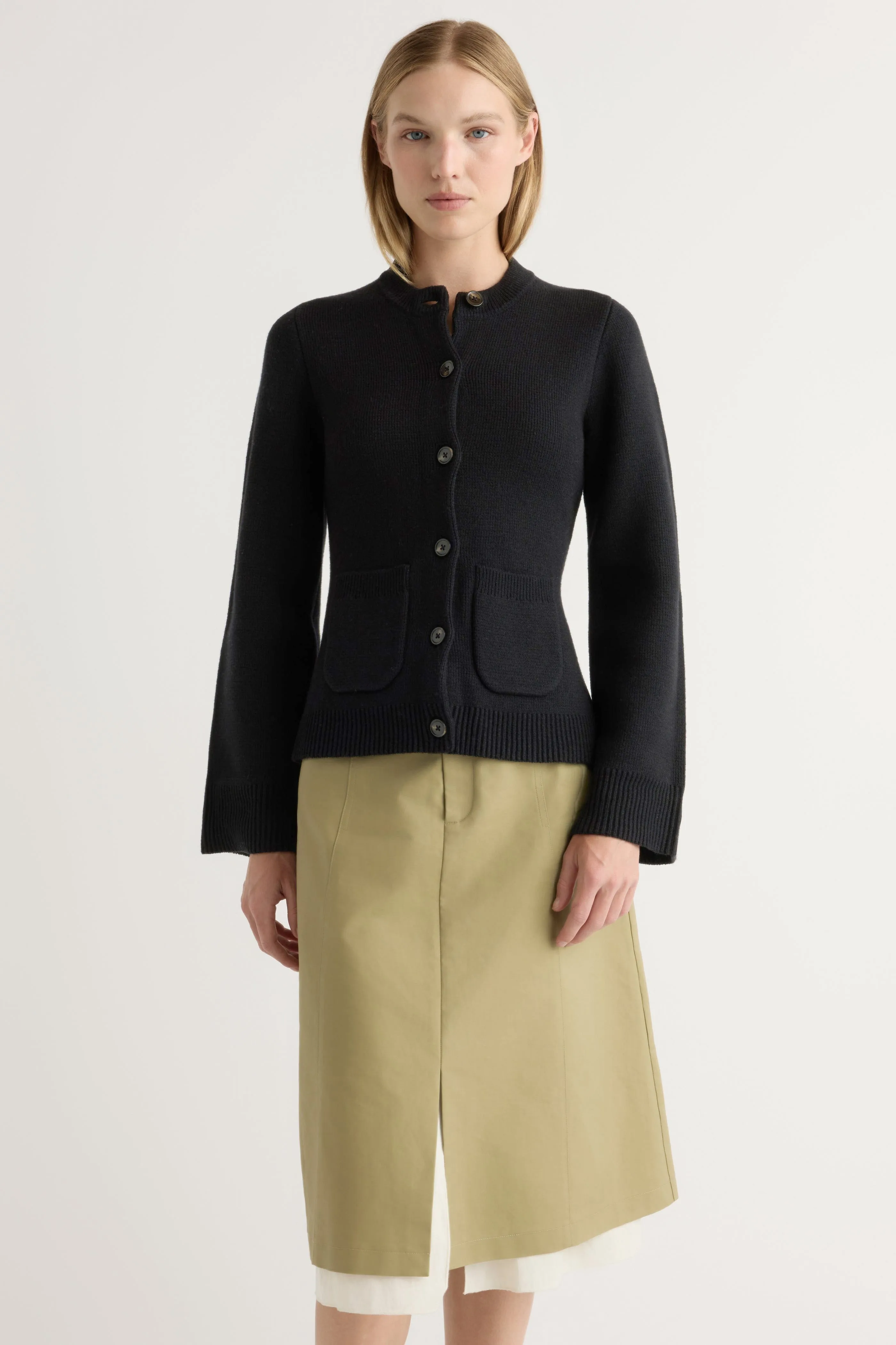 Eames Organic Cotton-Wool Cardigan Thermal Insulation Warm Layers