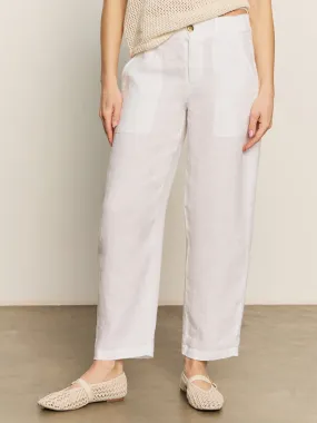 Relaxed Linen Cruiser Semi High Rise Pant Bleached White Odor control