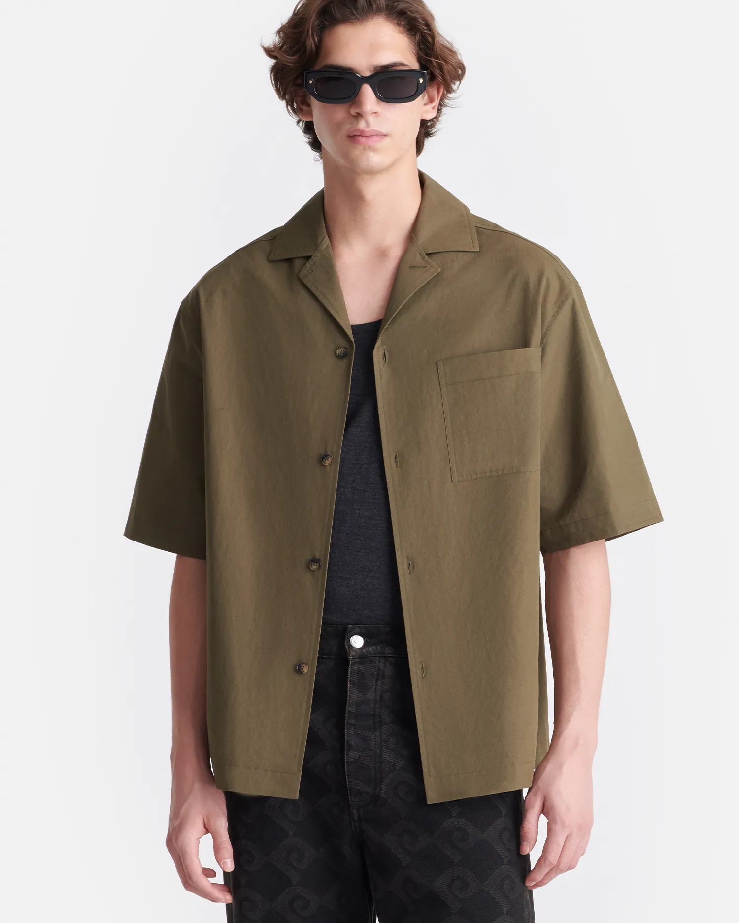 Thermal Regulation Fabric Caspian - Heavy Poplin Shirt - Uniform Green