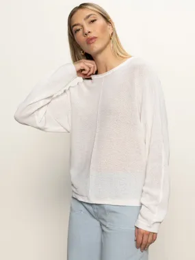 Easy Knitwear Top White MoistureWicking Sporty essentials