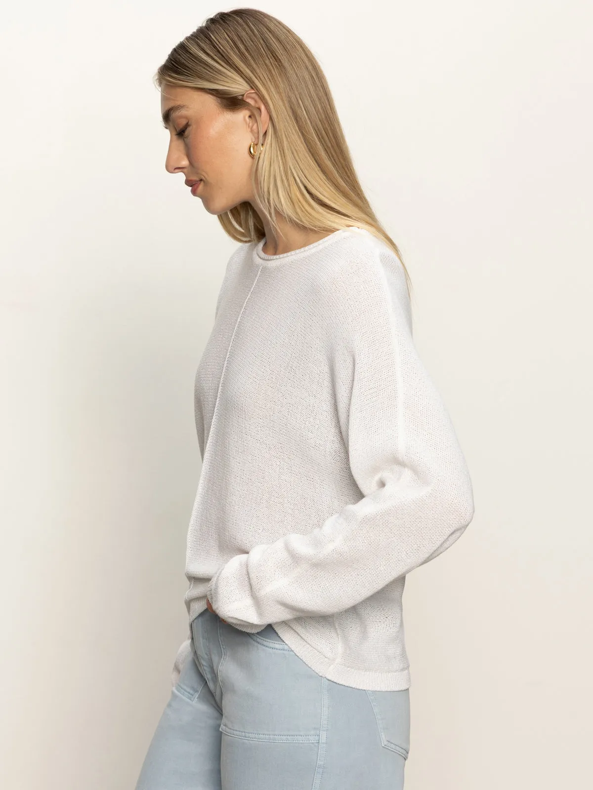 Easy Knitwear Top White Thermal regulation