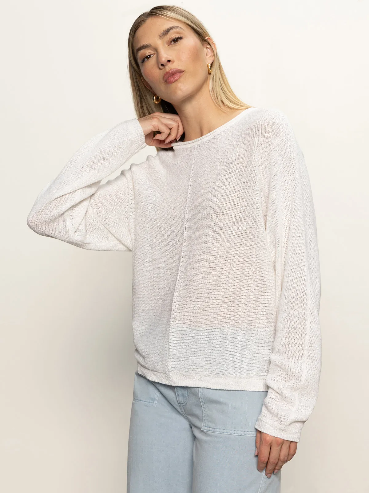 Easy Knitwear Top White MoistureWicking Sporty essentials