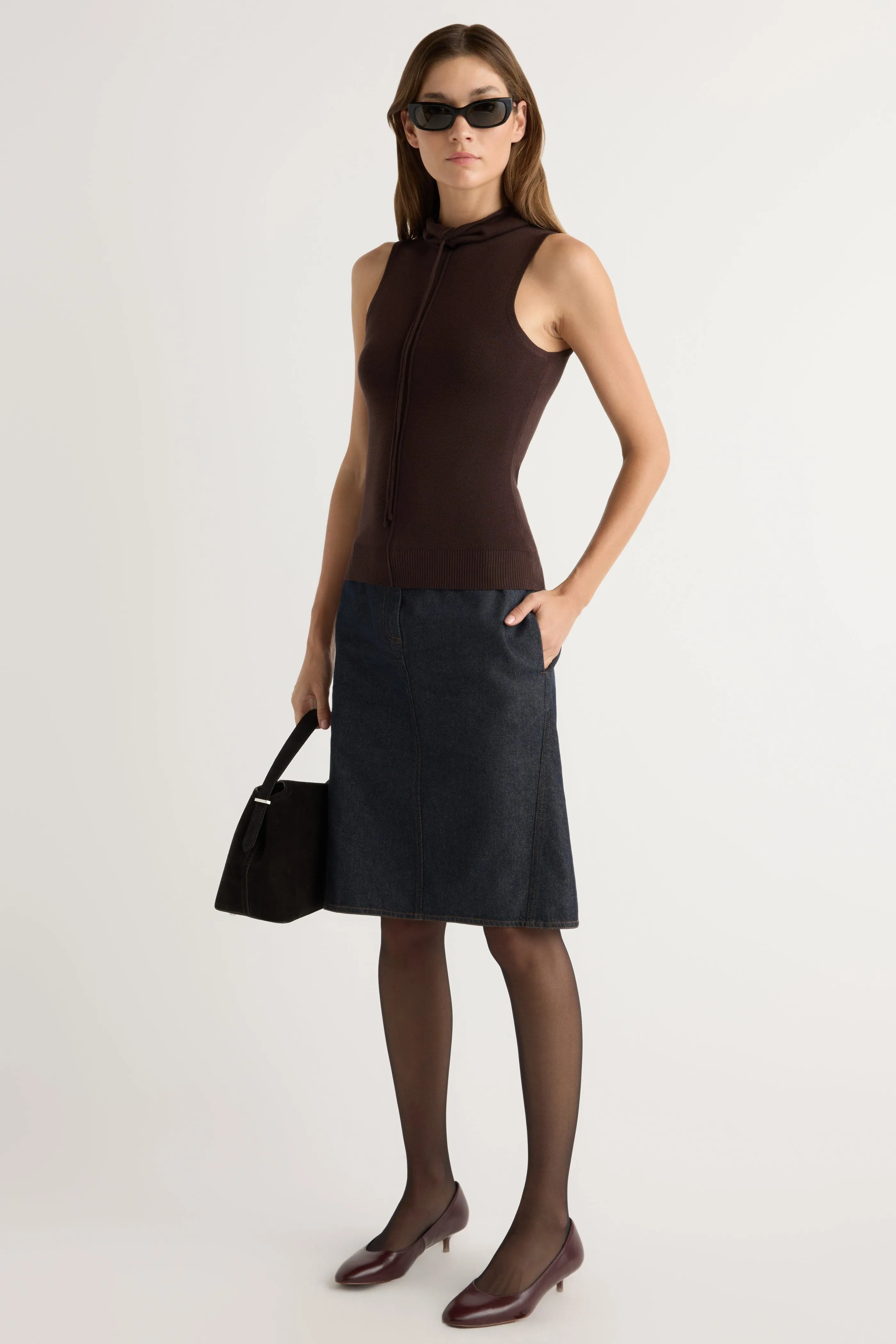 Tammy Cinched-Neck Tencel-Blend Top Comfortable Wear