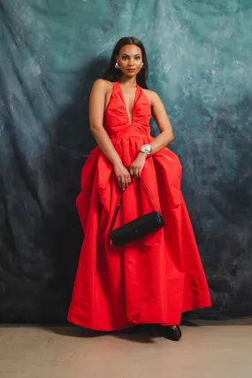 StretchComfort ThermalRegulation Silk Pleated Bust Umbrella Dress