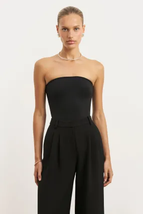 AbrasionResistantEdging Strapless Bandeau Bodysuit - Black