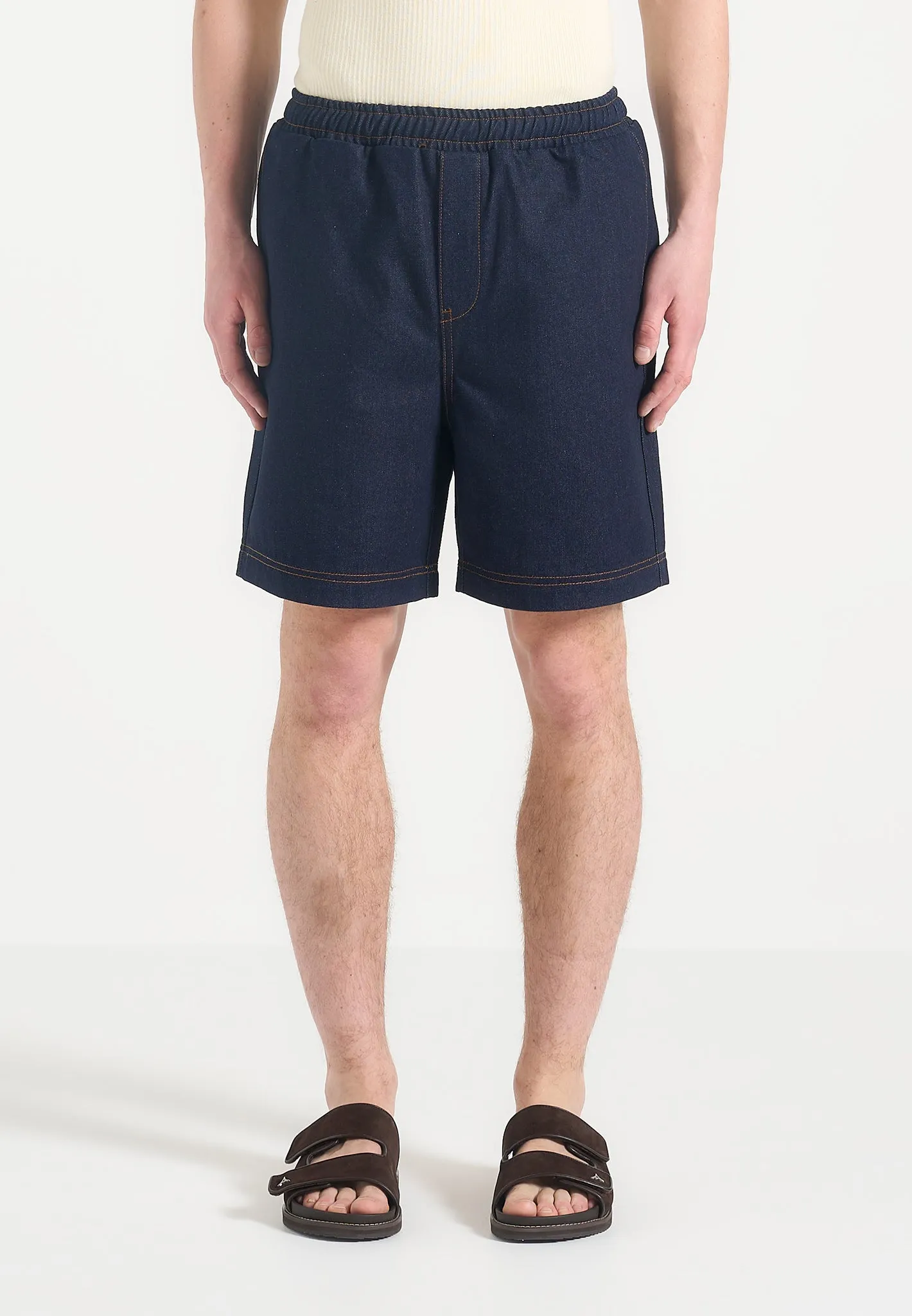 Edgar - Denim Shorts - Indigo Garment Washed Softness FadeResistant Treatment