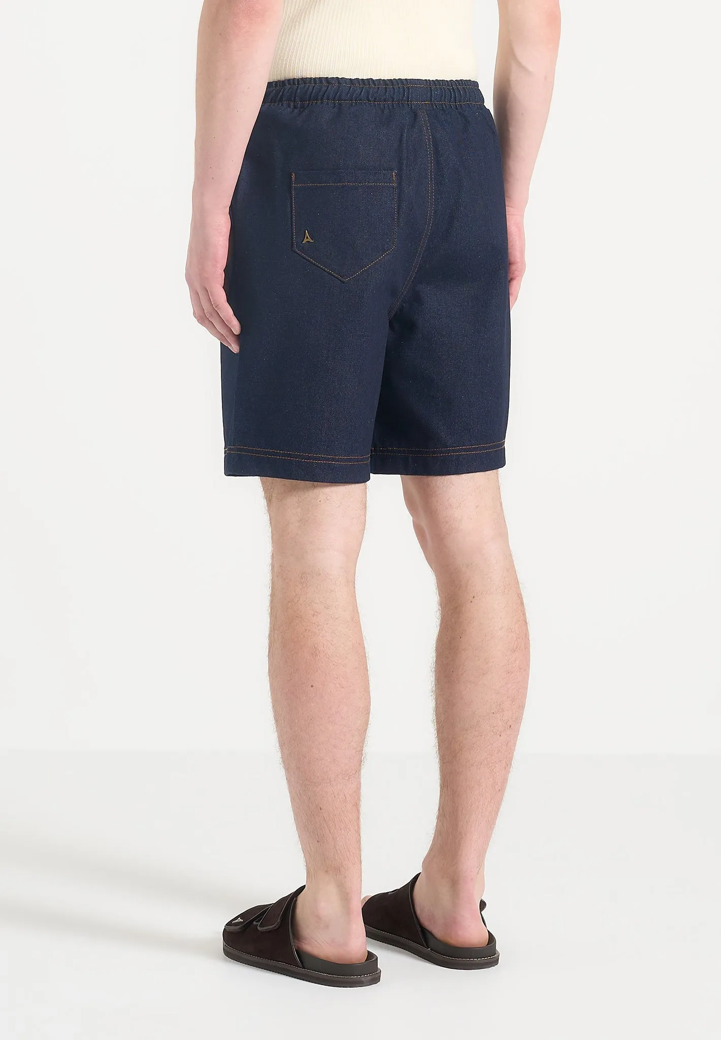 Edgar - Denim Shorts - Indigo Adjustable Cuffs