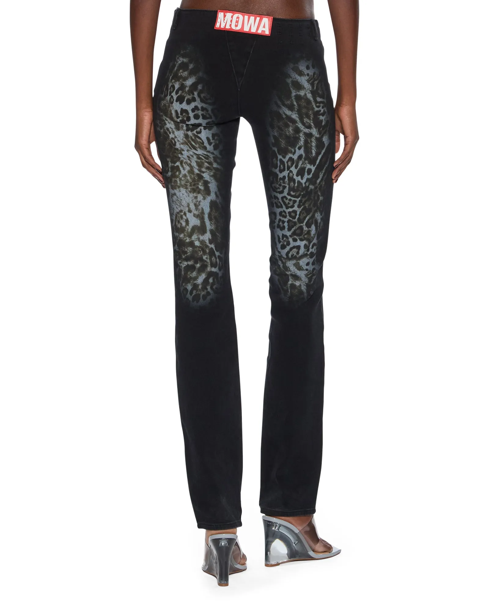 Date Night Summer Vibes Slim Family Style Daily Wear MOWALOLA JEAN BLACK CHEETAH