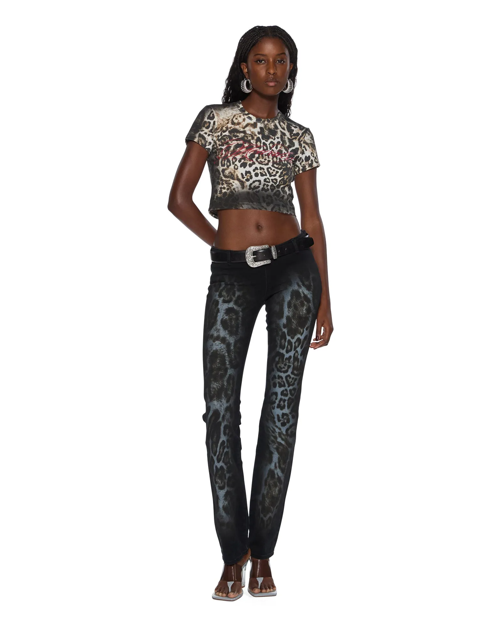 MOWALOLA JEAN BLACK CHEETAH Simple Outfit Timeless Design