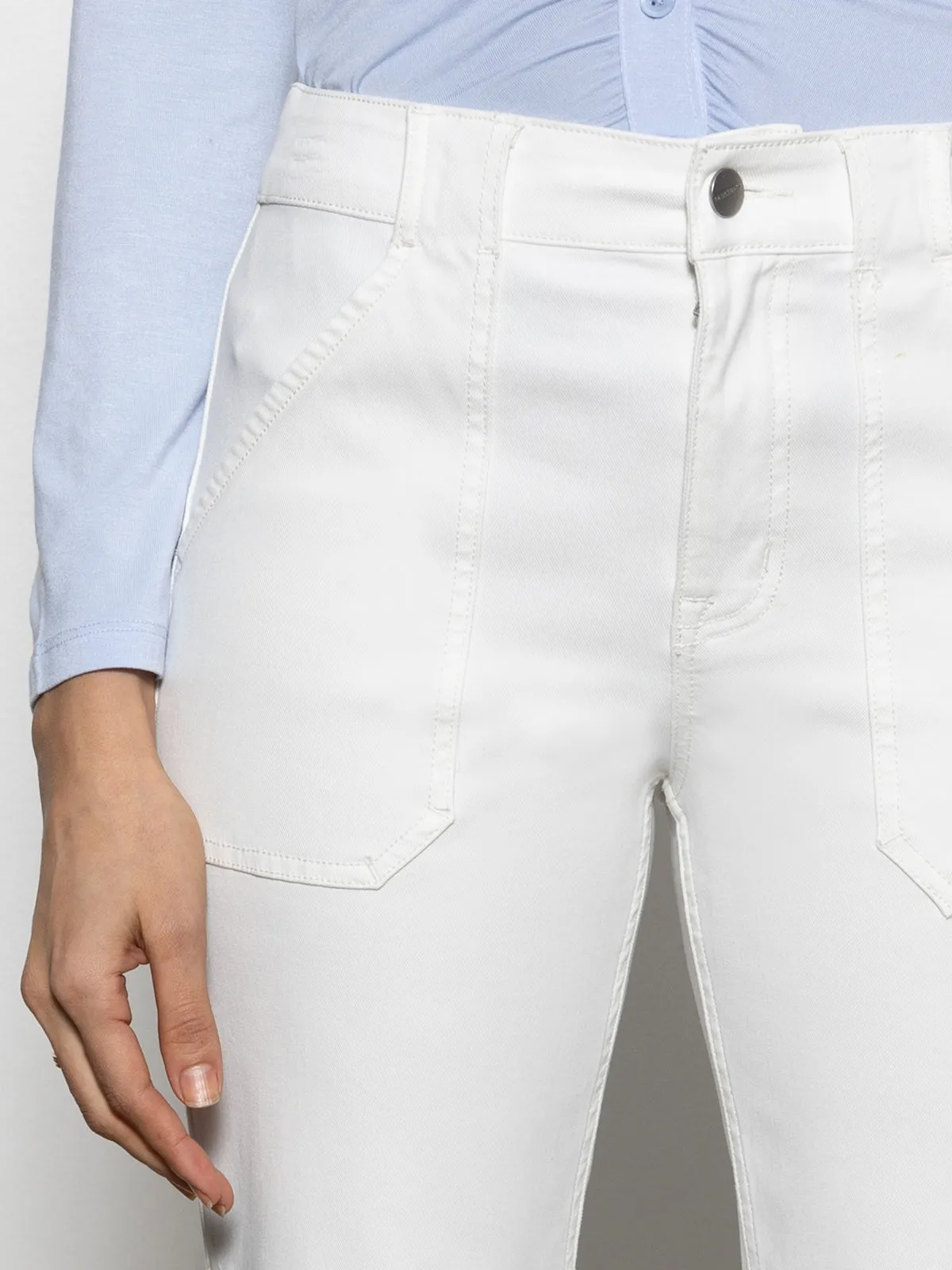 Sculpted Hayden Straight Crop Standard Rise Pant Brilliant White Ultra Soft Inner Layer