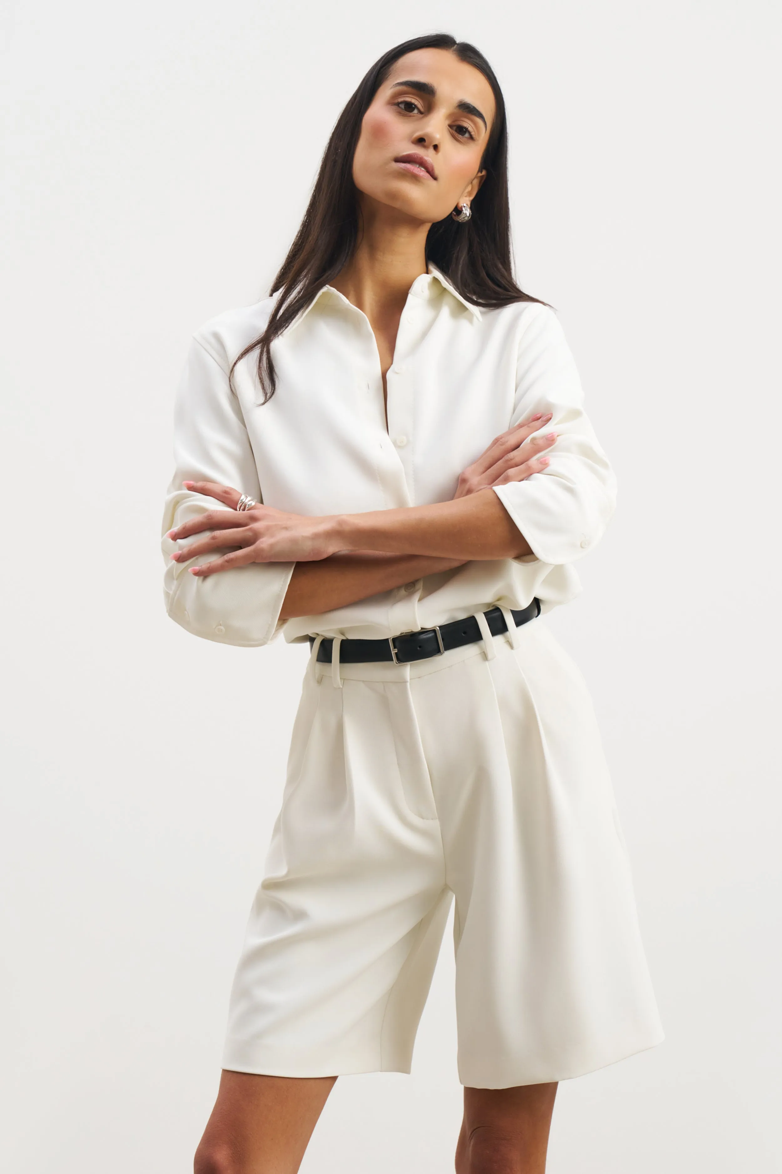 Outdoor Comfort Effortless Oversized Shirt - White