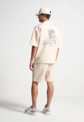 Eiffel Twill Shirt - Cream Soft Touch Fabric Chic Style