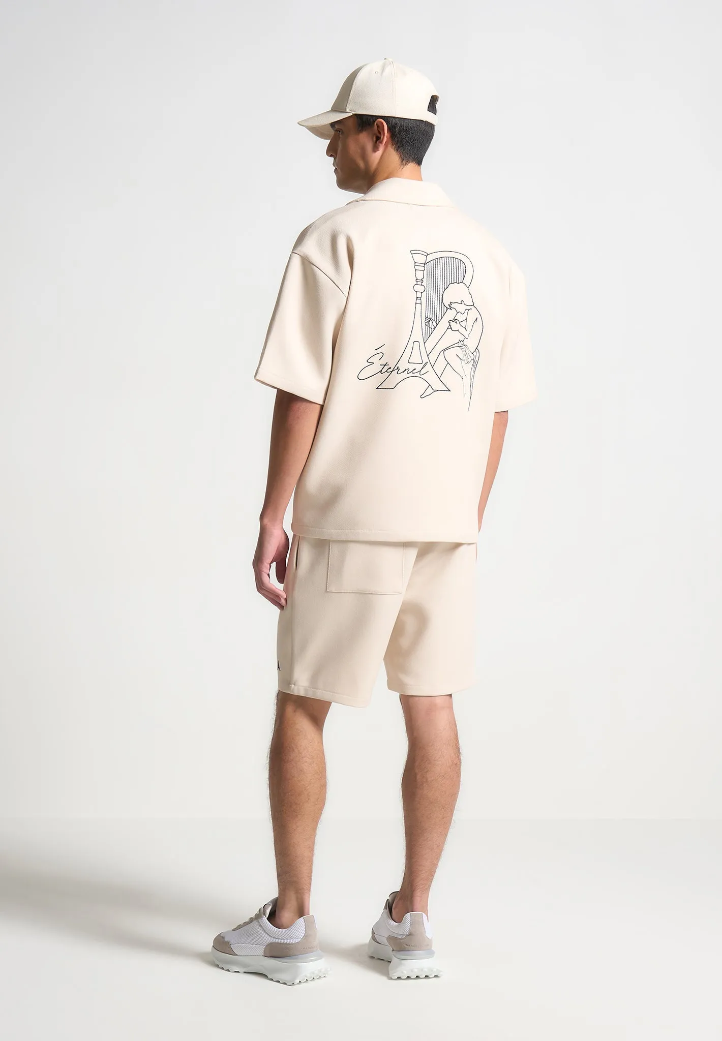 Eiffel Twill Shirt - Cream Soft Touch Fabric Chic Style