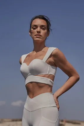 Fringed edges seams Elegant Corset Sports Bra