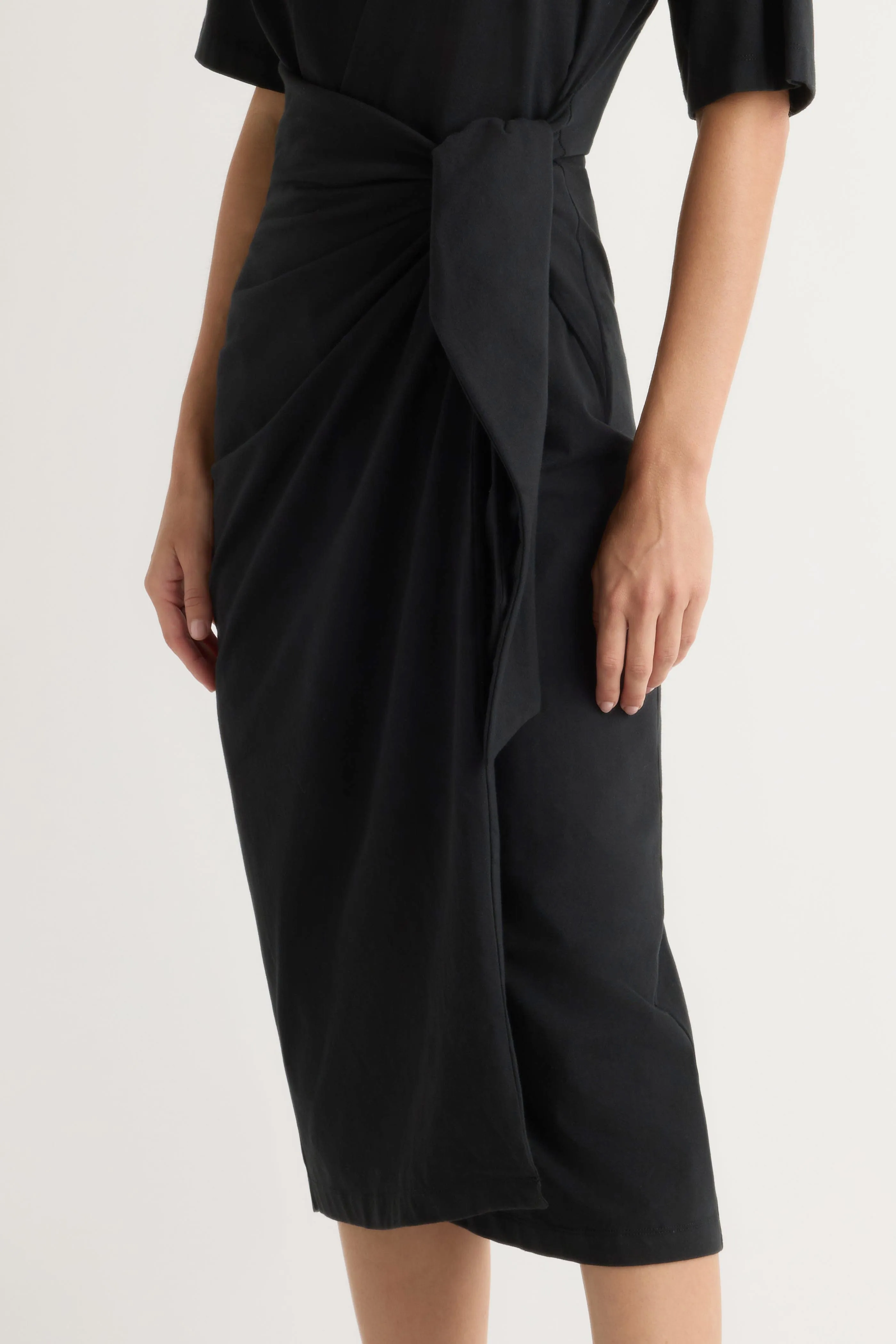 ConvertibleNeckline Noa Organic Cotton T-Shirt Wrap Dress