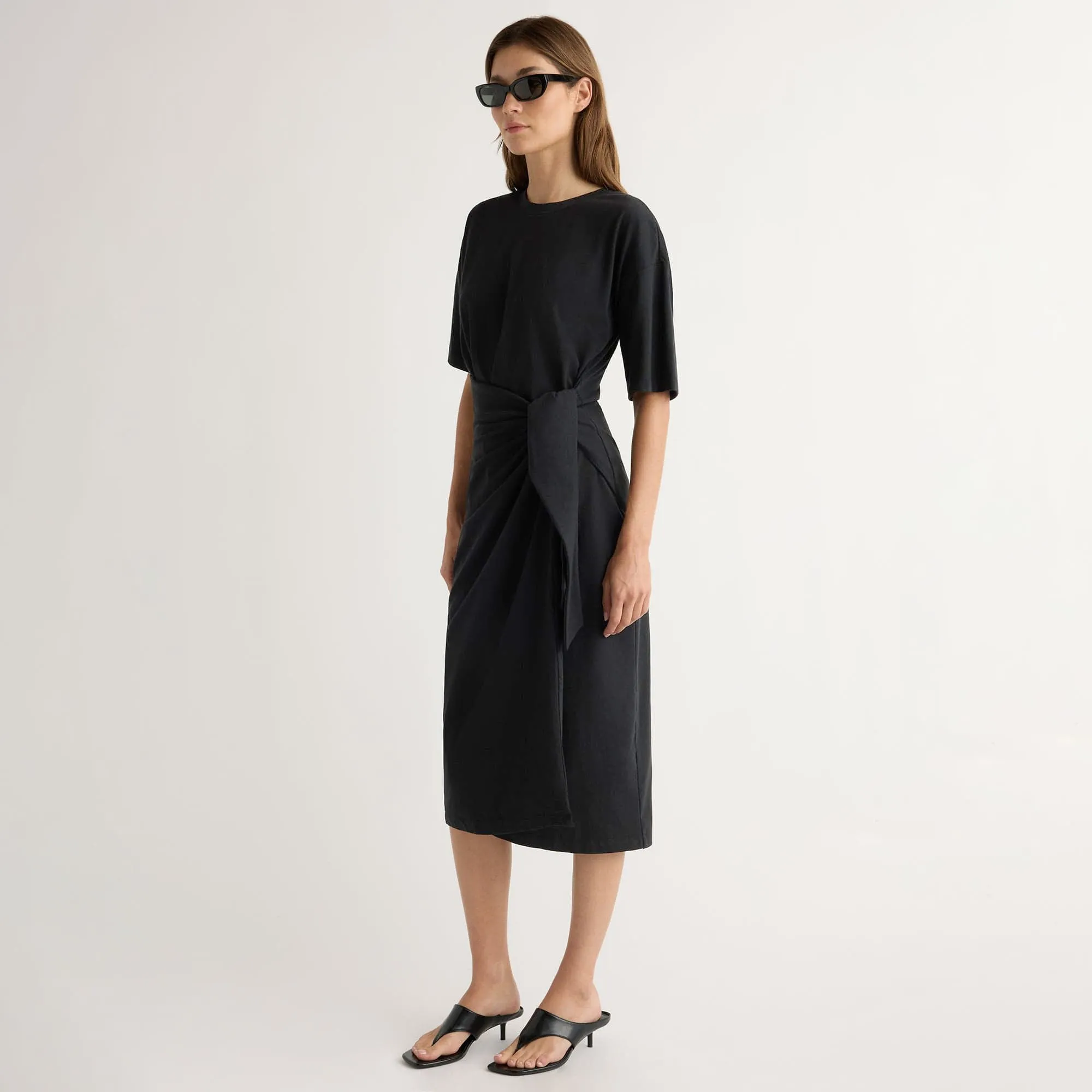 Urban Spirit Sharp Finish Noa Organic Cotton T-Shirt Wrap Dress