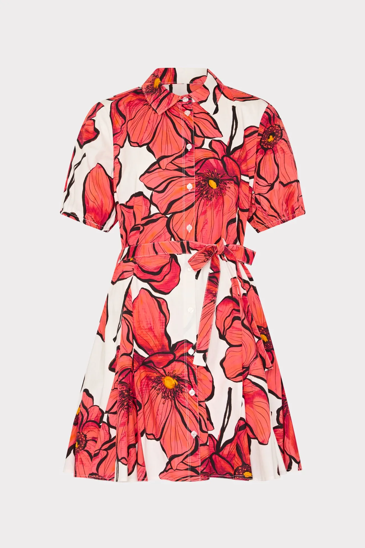 Juni Windflower Pastel Poplin Mini Dress Comfortable Design Wear