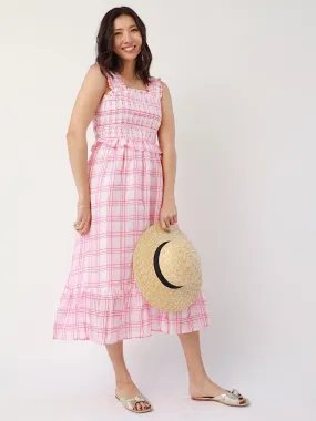 Sage Glow Briar Plaid Midi