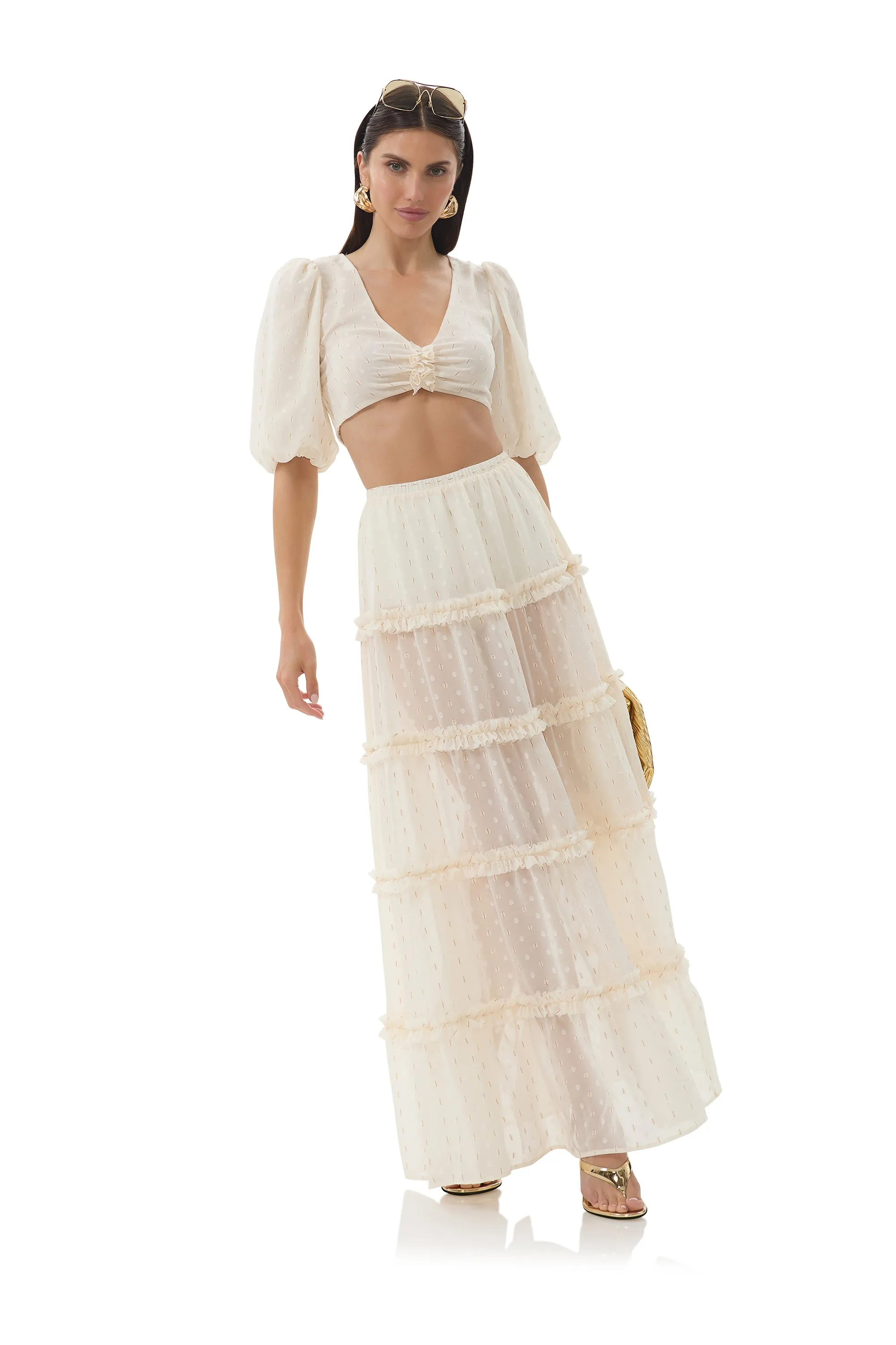 Emily Top - Gardenia AntiPill Finish Compact Stitching