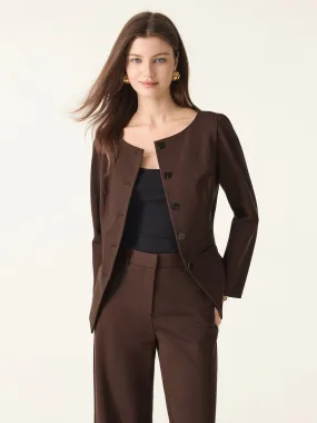Empower Stretch Boatneck Blazer Slim Silhouette Relaxed Fit Shirt