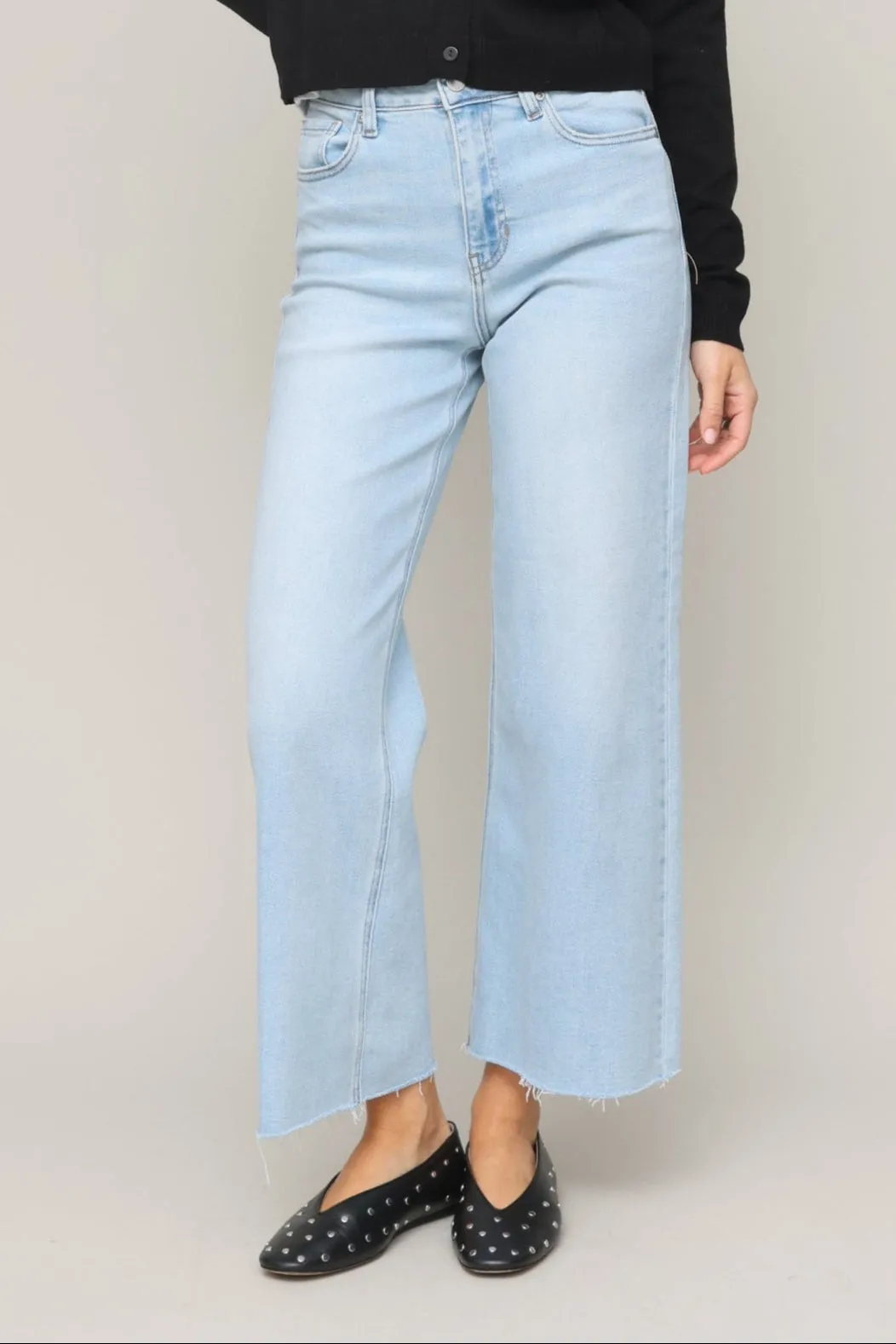 Cool And Clean Slim Wide Leg Jeans