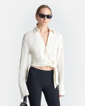 Enola - Seersucker Gauze Shirt - White Ultimate Ventilation Channels