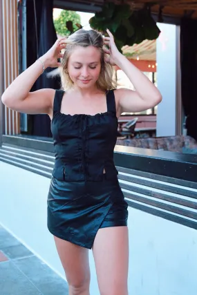 MinimalistCut Envy Corset Top- Black