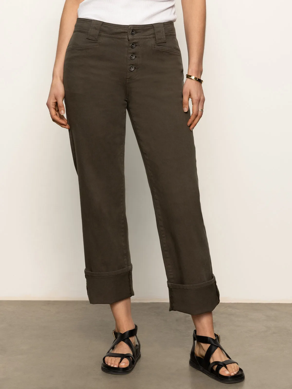 Luna Cuffed Standard Rise Jeans Kalamata Basic Stretch