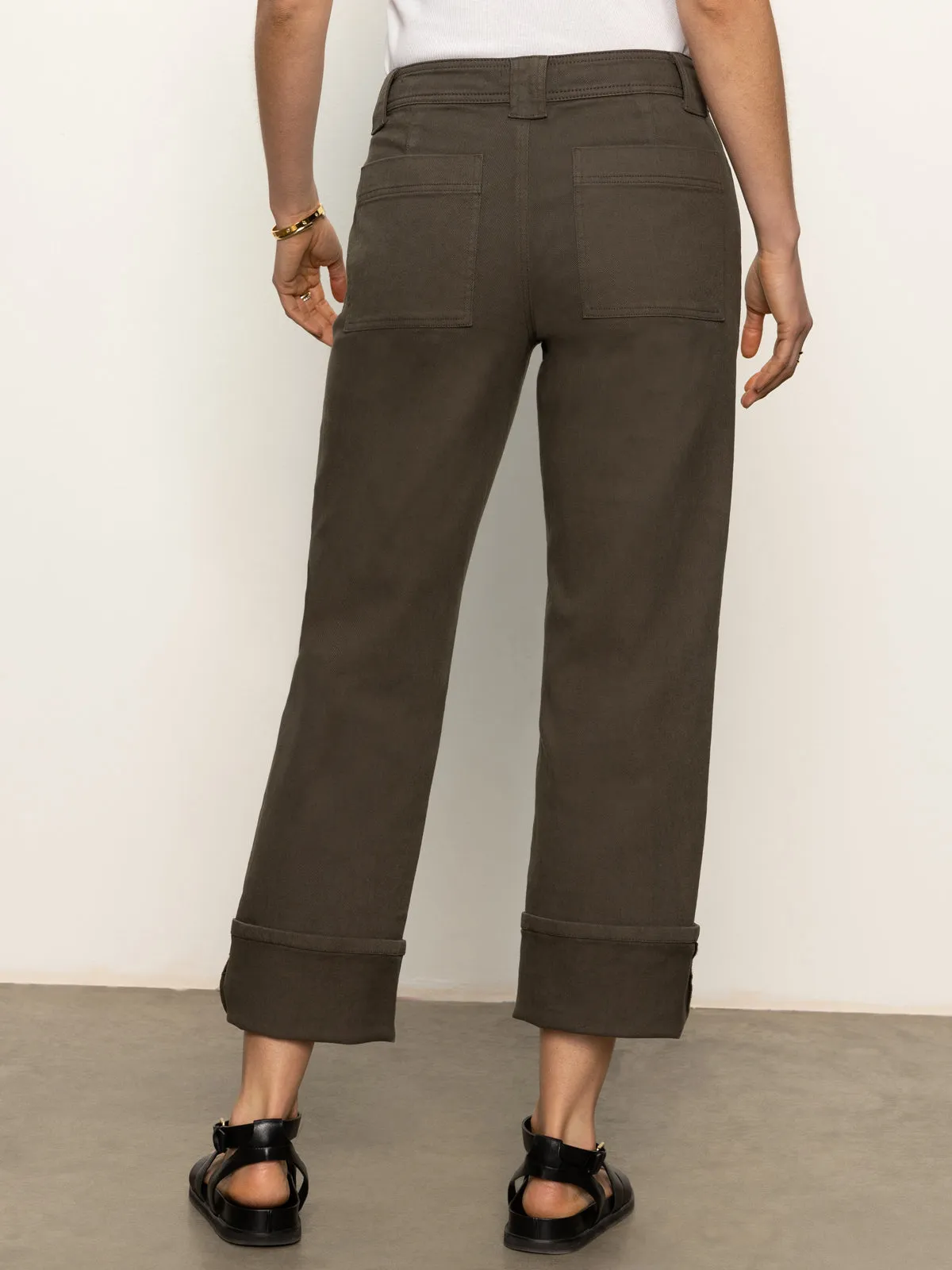 Luna Cuffed Standard Rise Jeans Kalamata Breathable Mesh Panels