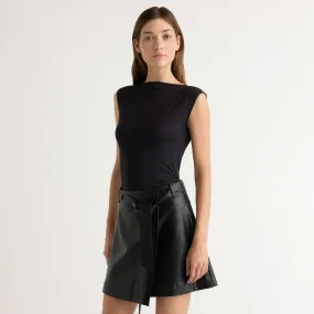 Esme Sleeveless Slit-Neck Tank Thermal Regulating Design