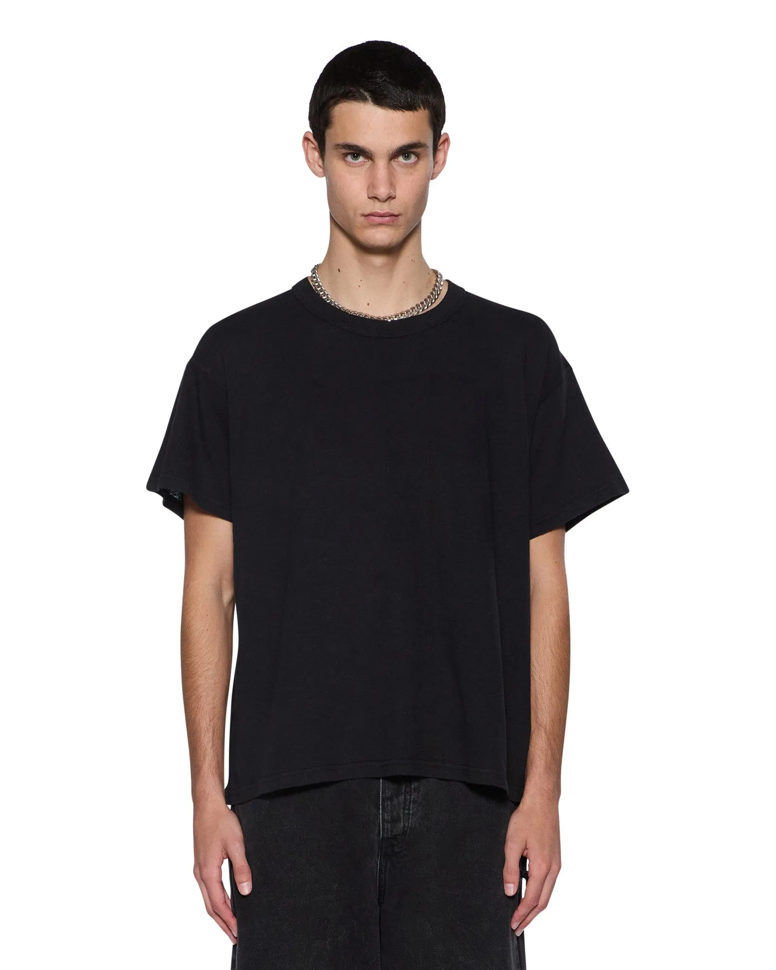 SLUB SID SS TEE BLACK Low Impact Dye Fashion and Comfort