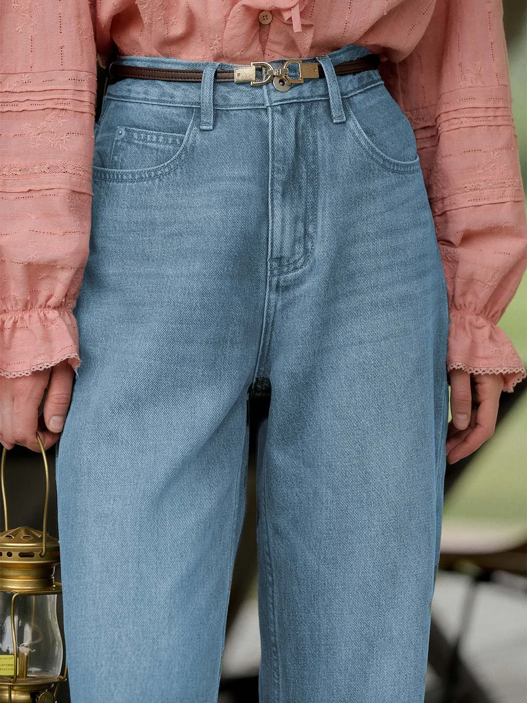 Basic Necessity Sustainable Manufacturing Kayla Classic High-waisted Retro Straight-leg Jeans