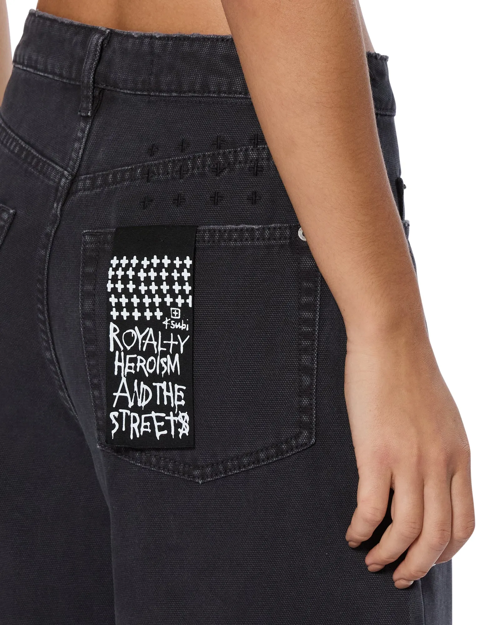 City Walk Bold Look Comfortable fit BARREL JEAN CARPENTER BLACK