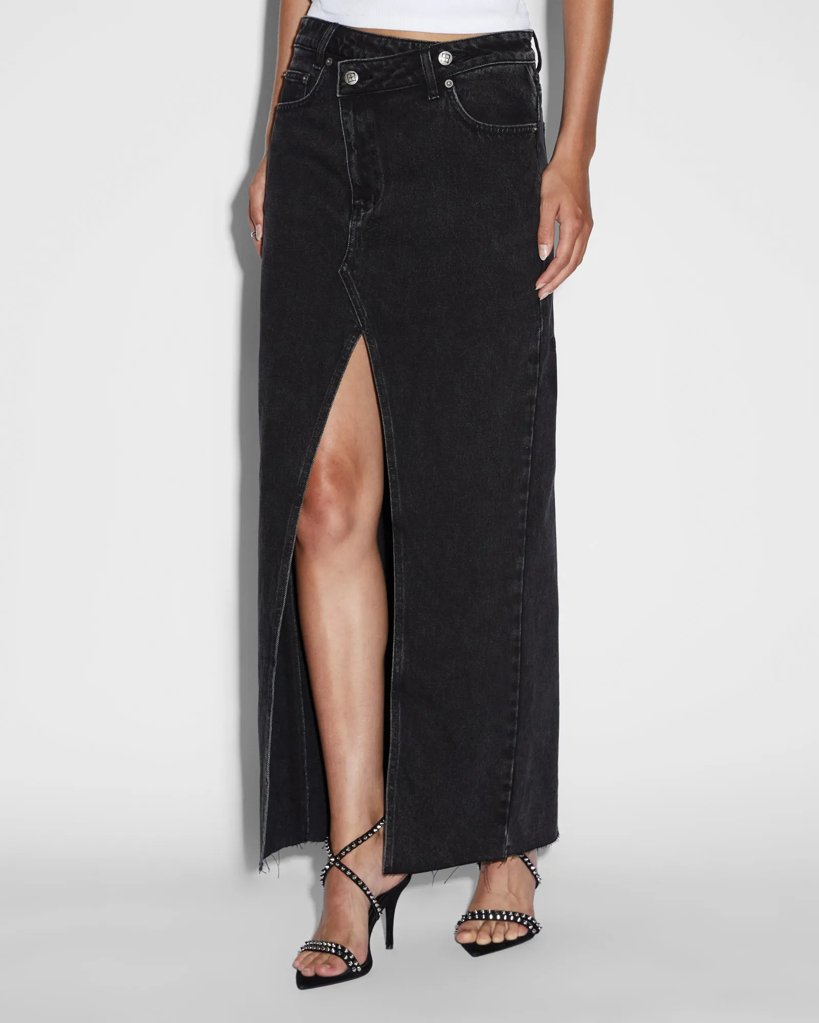 Active Days RELAX MAXI SKIRT WASHED BLACK