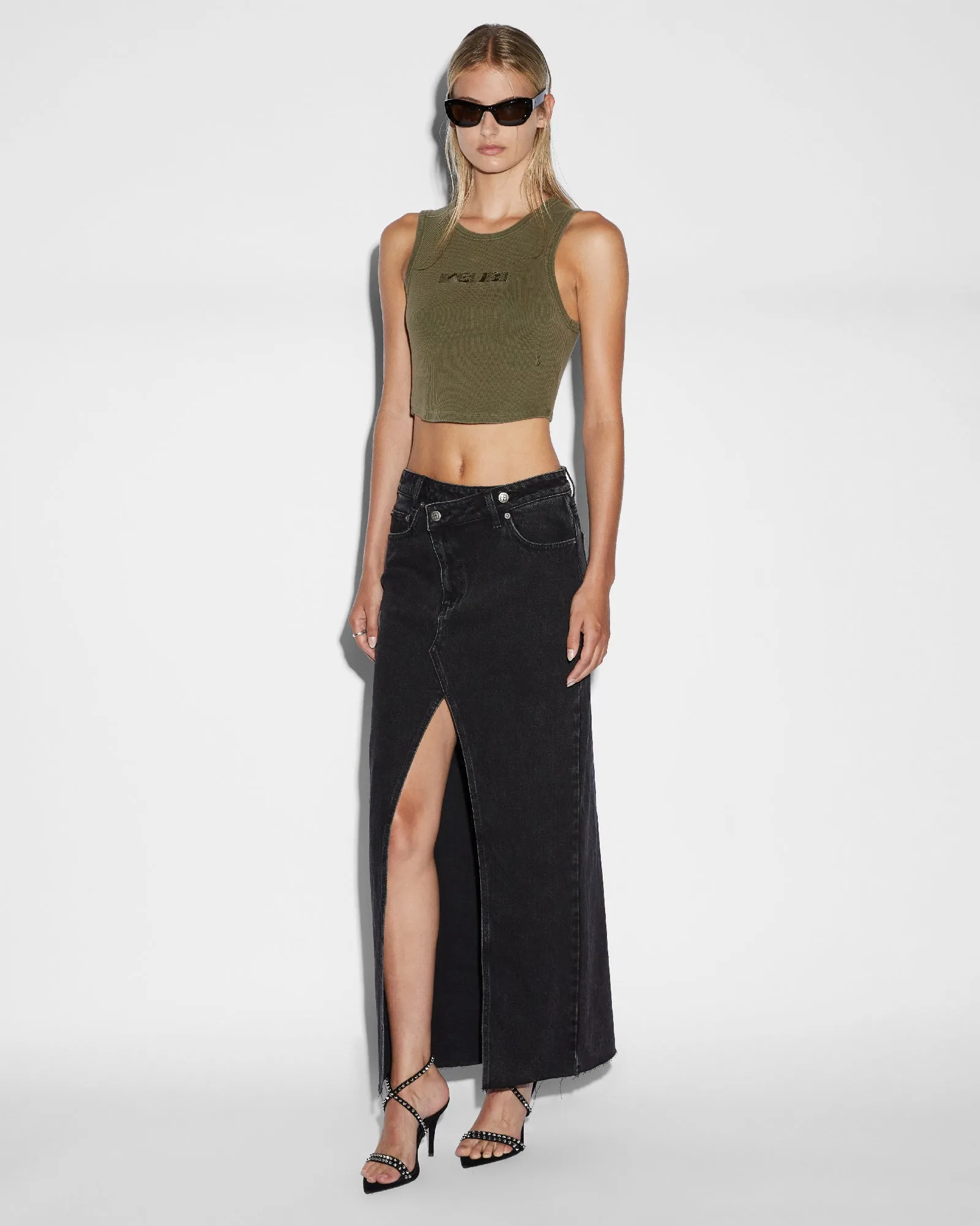 Minimal Fit RELAX MAXI SKIRT WASHED BLACK
