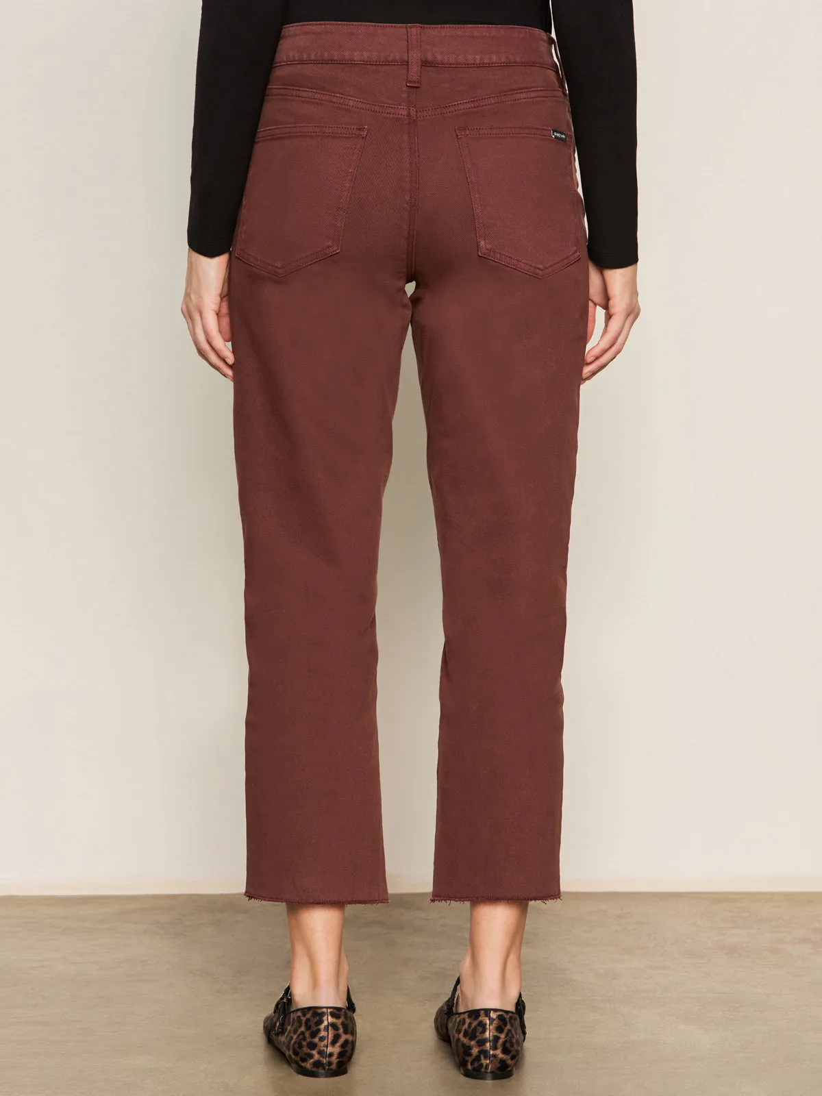 Cadence 90's Straight Crop Jean Chicory Everyday Classic Wear Comfy Smooth Form