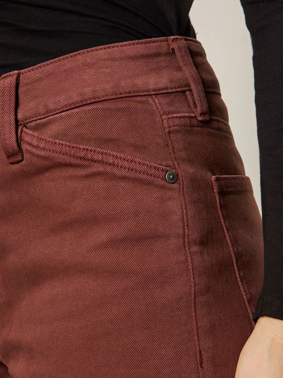 Cadence 90's Straight Crop Jean Chicory Breathable Design OdorResistantTreatment