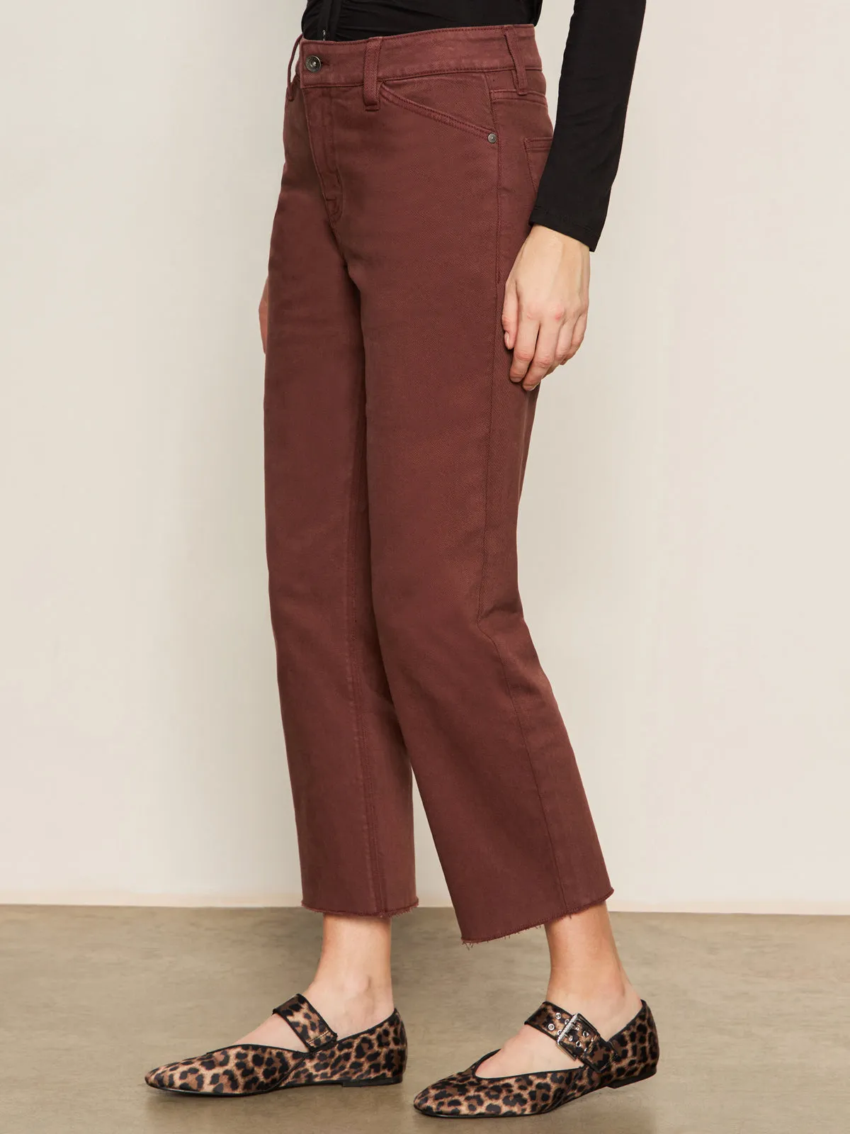 Cadence 90's Straight Crop Jean Chicory Relaxed Comfort Fit Cool Weather