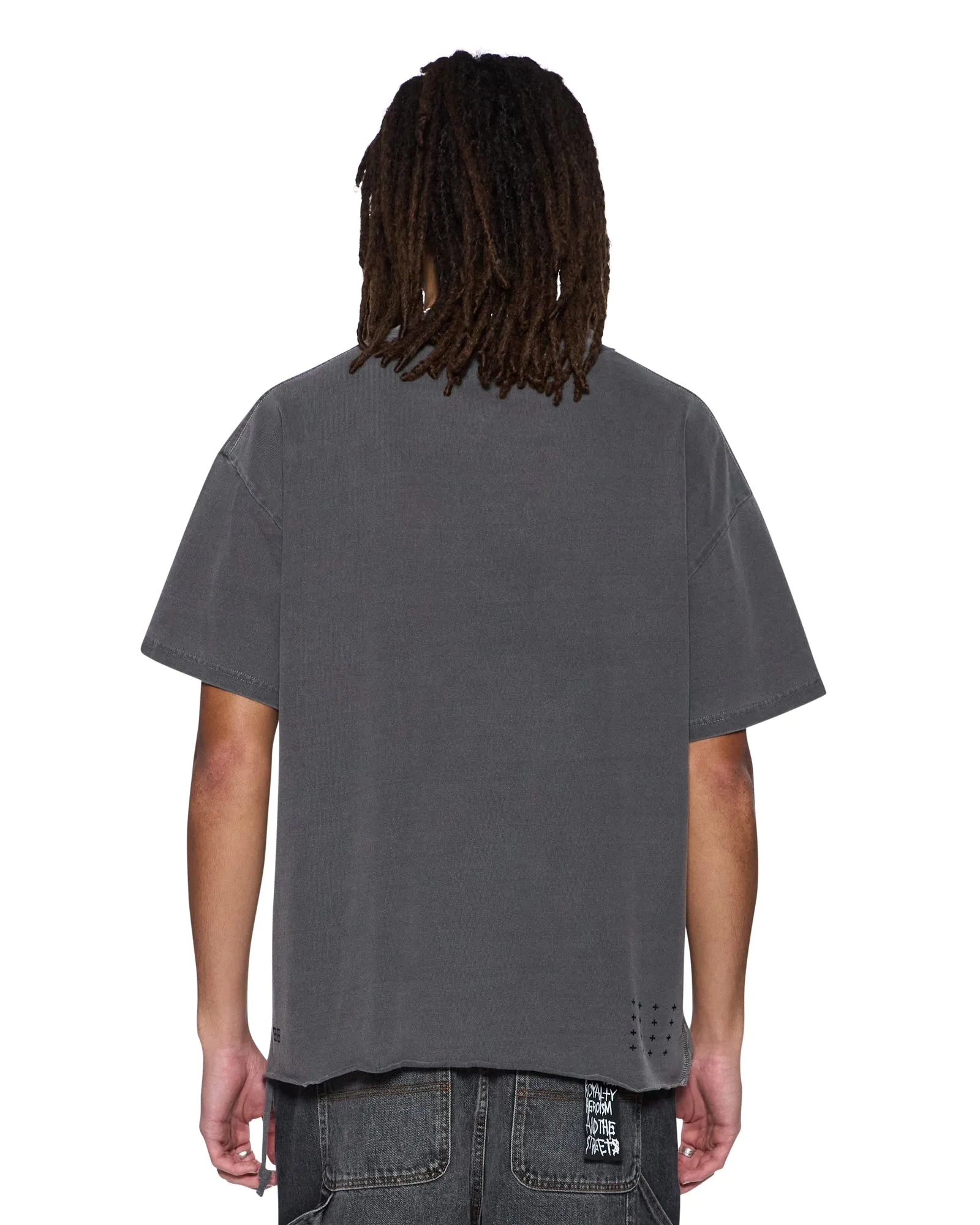 THORNED EKCESS SS TEE CHARCOAL Lightweight Weave