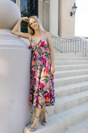 Exotic Escape Midi Dress - FINAL SALE Lace-Sleeve Theater-Night