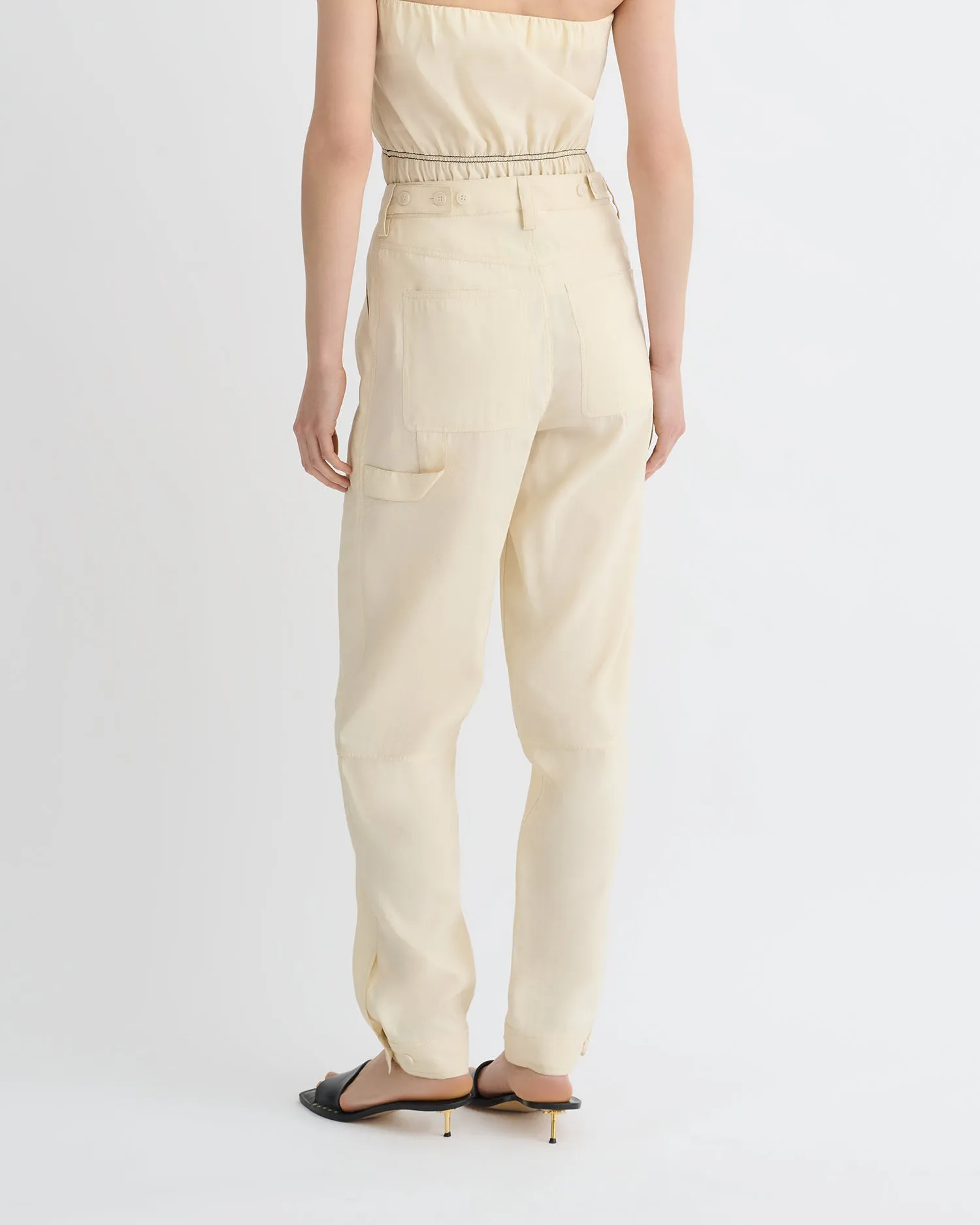 Temperature Regulating Fibers Daron - Glass Poplin Pants - Oat