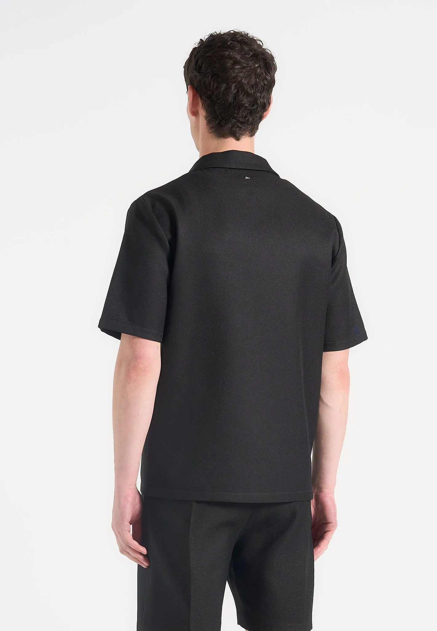 ConvertibleCollar PolishedFinish Felix - Tailored Shirt With Crease - Black