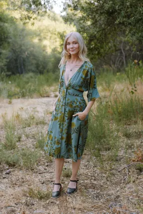 Neutral Mood Relaxed and Effortless Finley Dress in Slate Marigold