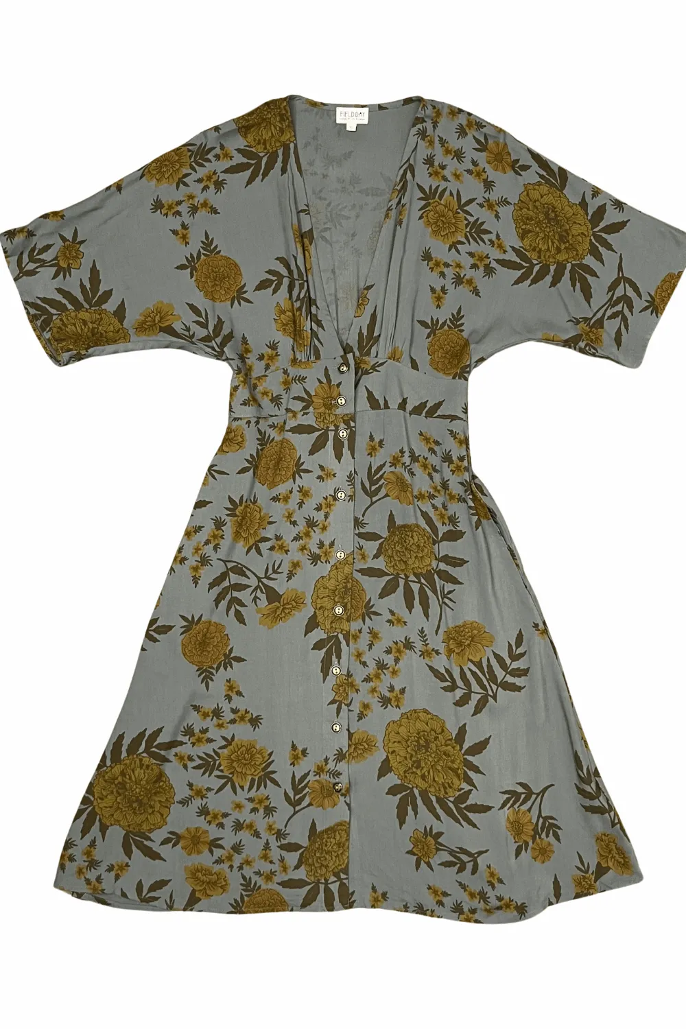 Finley Dress in Slate Marigold All Gender Relaxed Mood