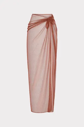 Vibrant-Colors Abrasion Resistant Seams Metallic Mesh Sarong