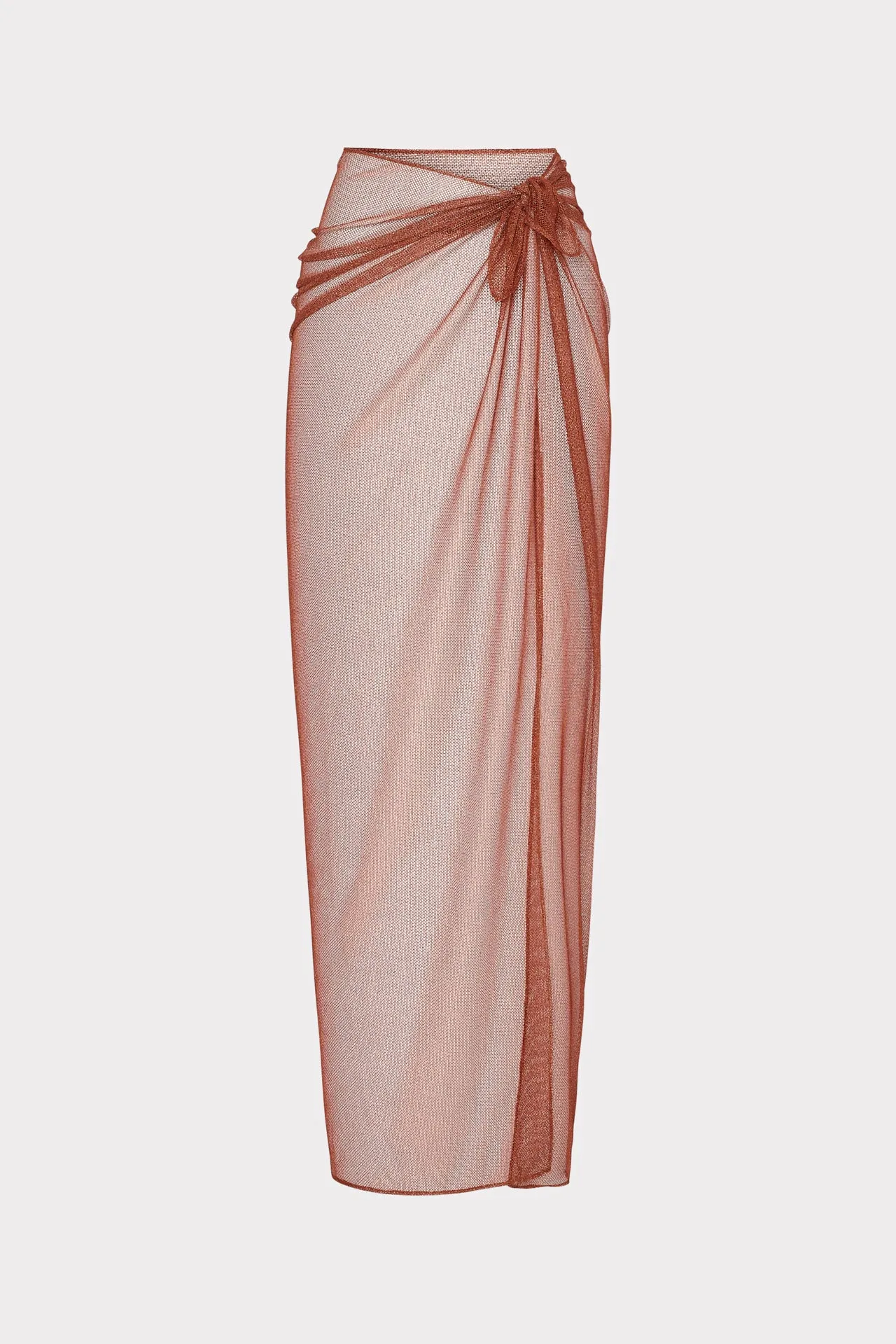 Vibrant-Colors Abrasion Resistant Seams Metallic Mesh Sarong