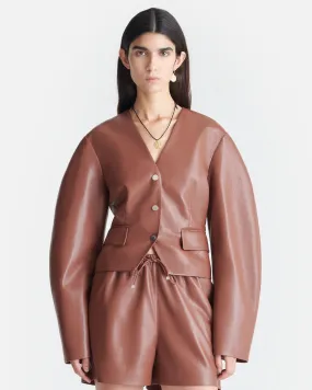 sailing Kiyo - Okobor? Alt-Leather Blazer - Henna